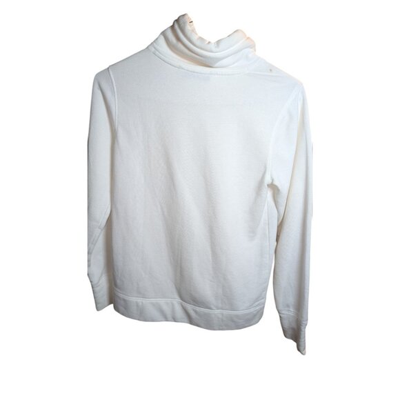 DSG Sweatshirt White Pullover High Collar Women's S Cross Hem Cotton Blend - Picture 6 of 8
